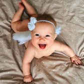 Newborn fotoshoot - witte vleugels met haarband / newborn photoshoot / baby fotoshoot / baby kleding / babycadeau / babykleding