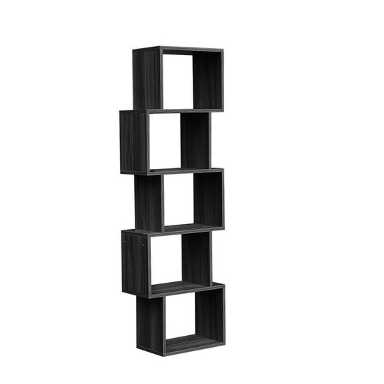 Vakkenkast roomdivider gestapeld kubus design Yoep open 5 vakken zwart |  bol.com