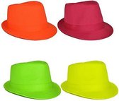 Neon trilby hoedje  Roze