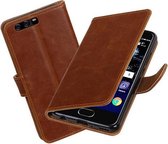 BestCases.nl Bruin Pull-Up PU booktype hoesje Huawei P10 Plus