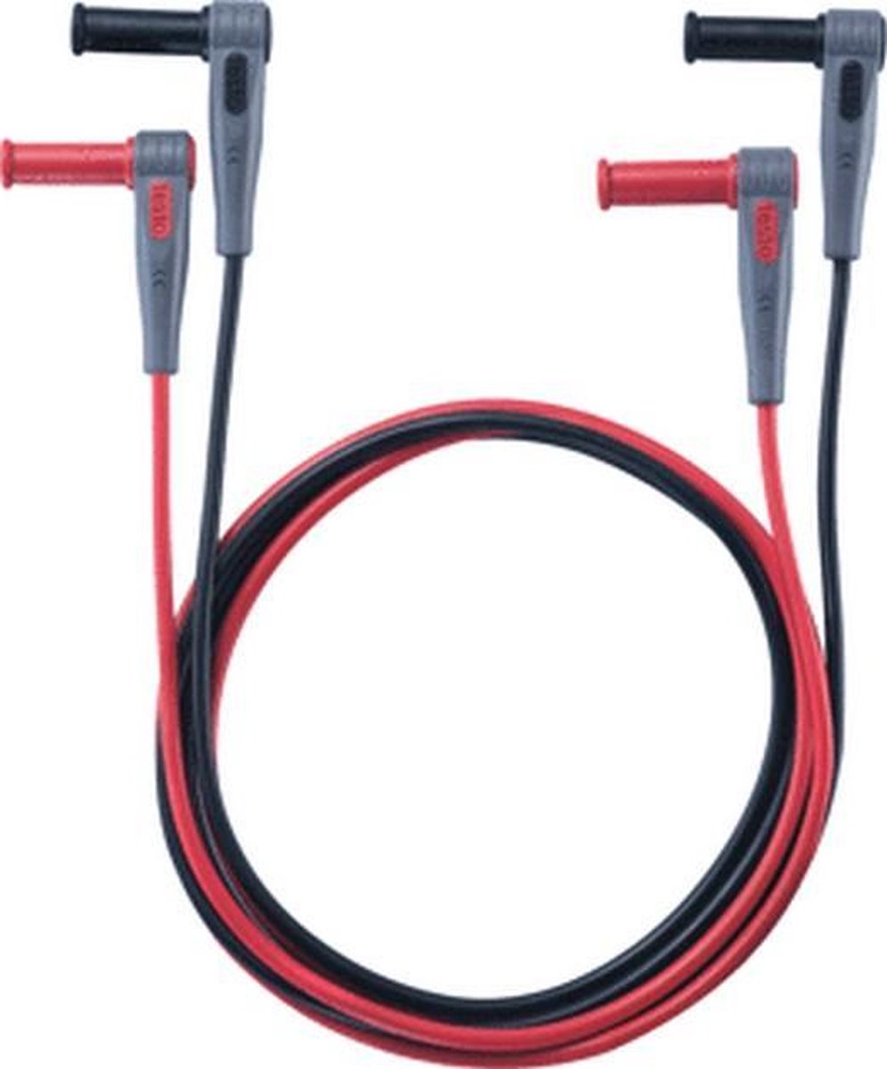 testo 0590 0014 Veiligheidsmeetsnoerenset Stekker 4 mm Stekker 4 mm 1.00 m Zwart, Rood 1 stuk(s)