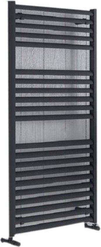 Defilé Samuel banaan Design radiator verticaal handdoekradiator aluminium mat antraciet  120x50cm699 watt-... | bol.com
