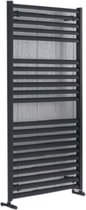 Design radiator verticaal handdoekradiator aluminium mat antraciet 120x50cm699 watt- Eastbrook Velor