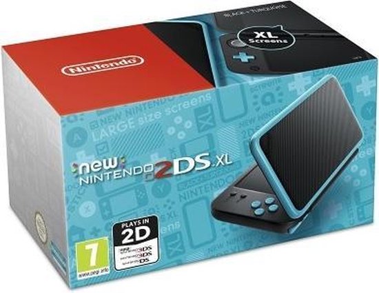 Nintendo New 2DS XL draagbare game console Zwart, Blauw 12,4 cm