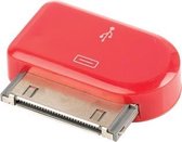 30-Pin Adapter Apple Dock 30-pin - USB Micro B Female Red
