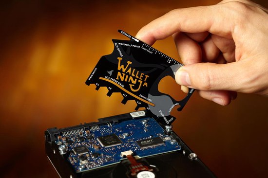 Ninja Wallet Credicard Tool - Voor in je Portemonnee - Wallet Ninja - 18 in 1 Tool