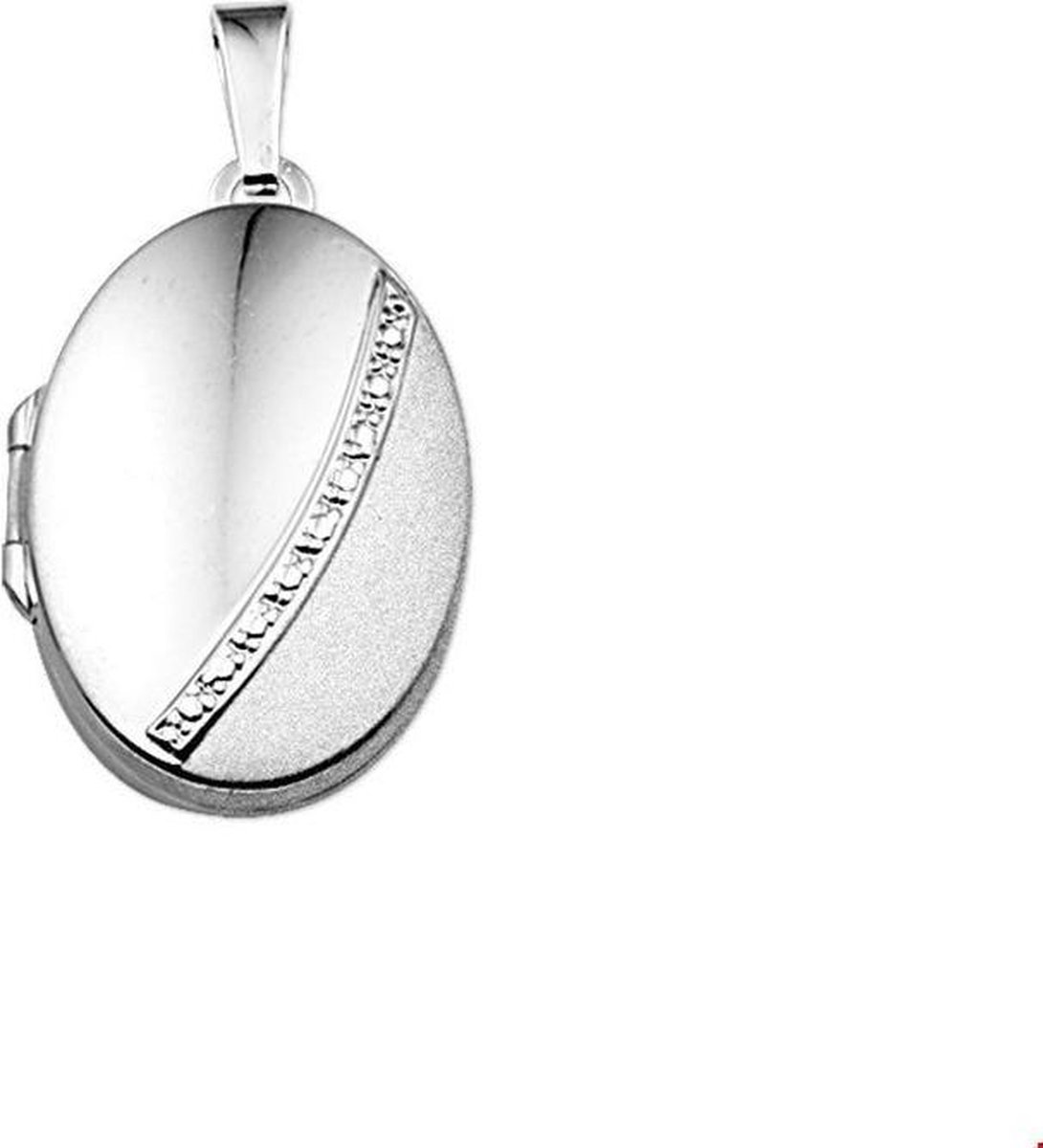 zilver gerhodineerd medaillon poli/mat 1323363