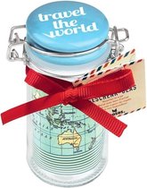 Moses Geschenkpotje Travel The World 8,8 Cm Lichtblauw