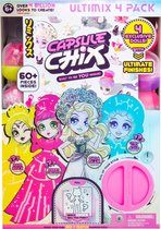 Capsule Chix Set van vier Exclusieve Poppen - 20 verrassingscapsules! - speelfiguur
