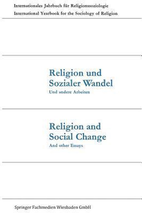 Religion Und Sozialer Wandel Und Andere Arbeiten / Religion  ... - cover