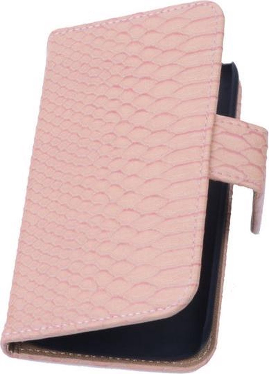 Apple iPhone 6/6s - Slang Roze Bookstyle Wallet Hoesje