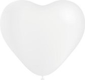 Witte Hartjes Ballonnen 30cm 8 stuks