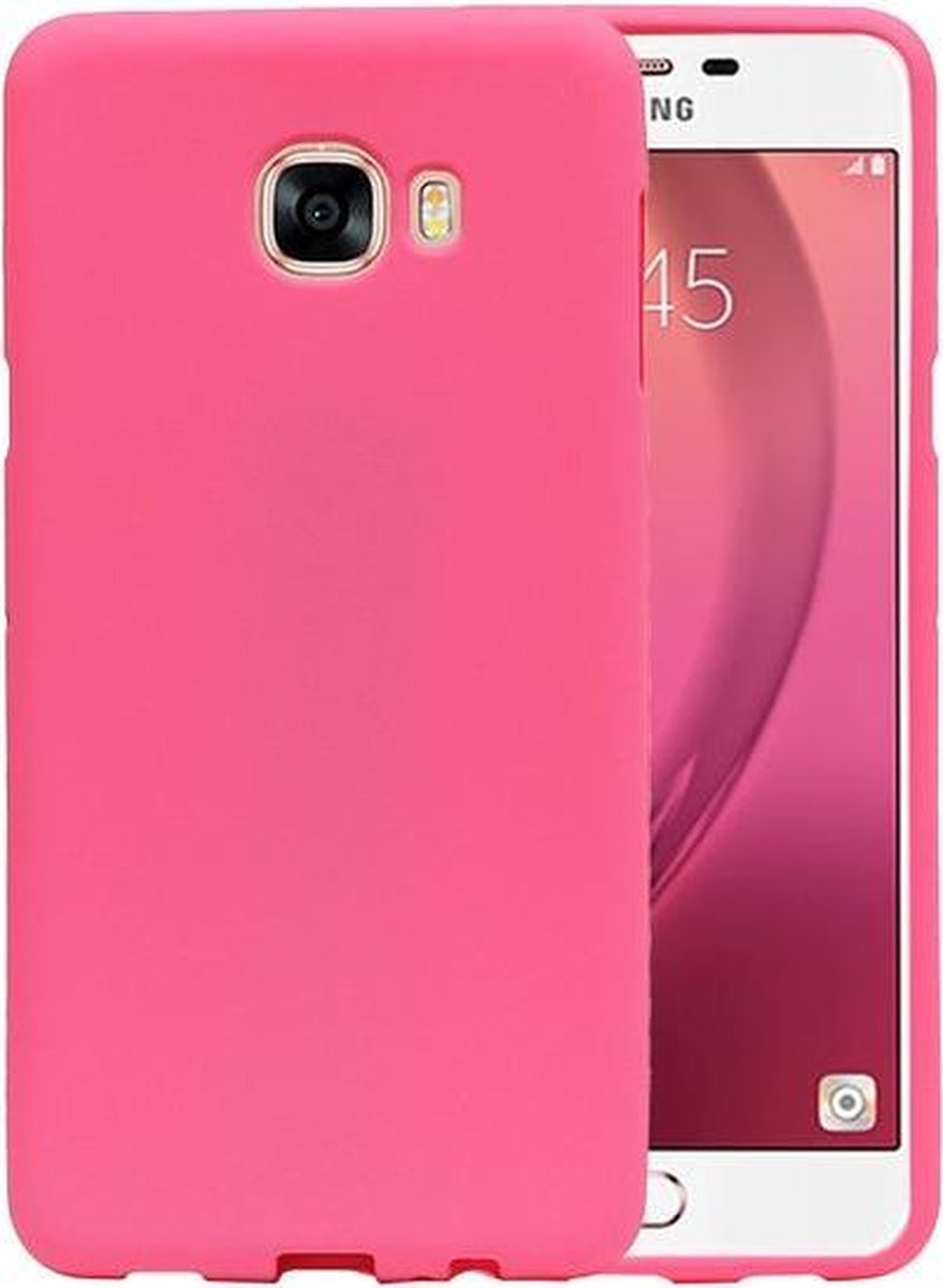 Roze Zand TPU back case cover hoesje voor Samsung Galaxy C7