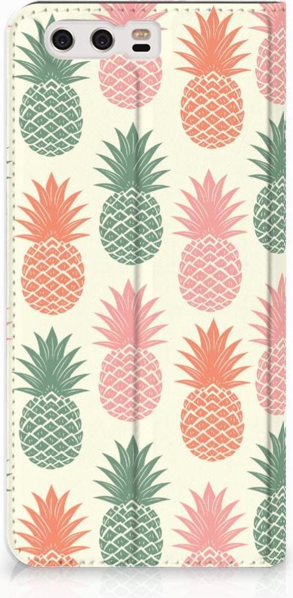 Huawei P10 Plus Flip Style Cover Ananas