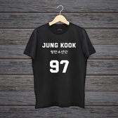 Jung Kook 97 Kpop BTS T-shirt / Unisex / K-Pop Boyband groep / Koreaans Bangtan Boys / Maat M