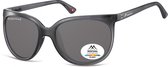 Montana MP19F - Zonnebril - Vlinder model - Donker grijs kunststof-Polarizerend- Lensbreedte 57 mm