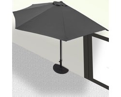 Balkon parasol - Half rond model - Antraciet