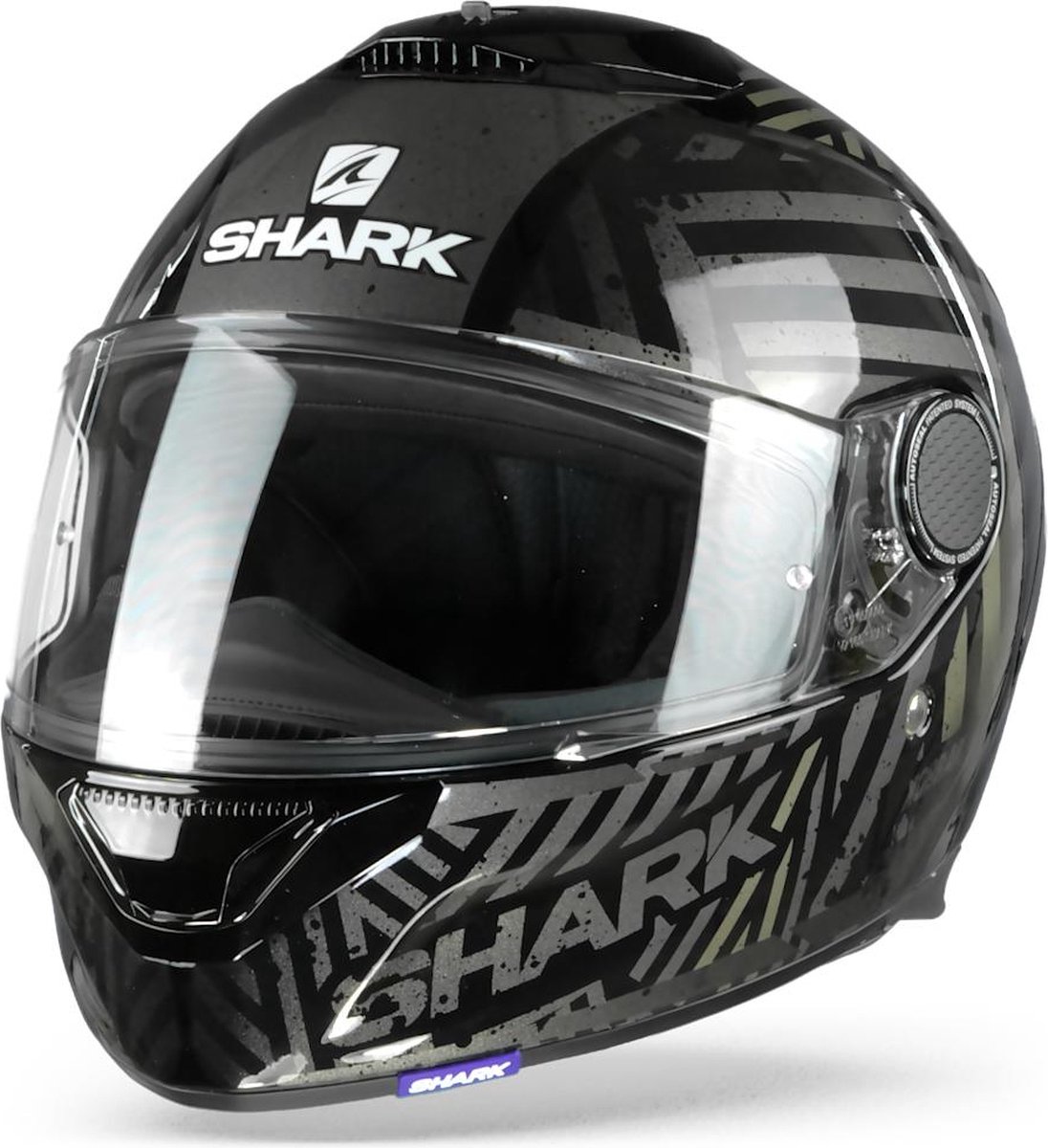 SHARK Casque moto intégral Spartan 1.2 + Cagoule - Noir mat sur