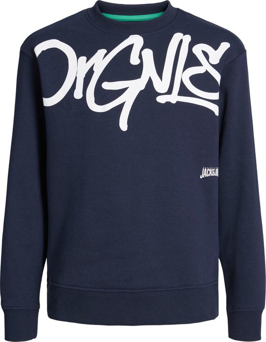 Jack & Jones sweater jongens - blauw - JORtribeca - maat 152