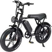 Fat Bike Zwart - Krachtige Elektrische Bolt bike voor Ultiem Fiets plezier!