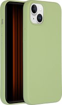 Accezz Hoesje Geschikt voor iPhone 15 Plus Hoesje Siliconen - Accezz Liquid Silicone Backcover Geschikt voor MagSafe - Groen