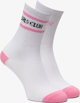 2 paar halfhoge meisjes sokken met tekstopdruk - Roze - Maat 27/30