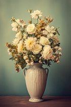 Vaas met bloemen #8 - plexiglas schilderij - 100 x 150 cm