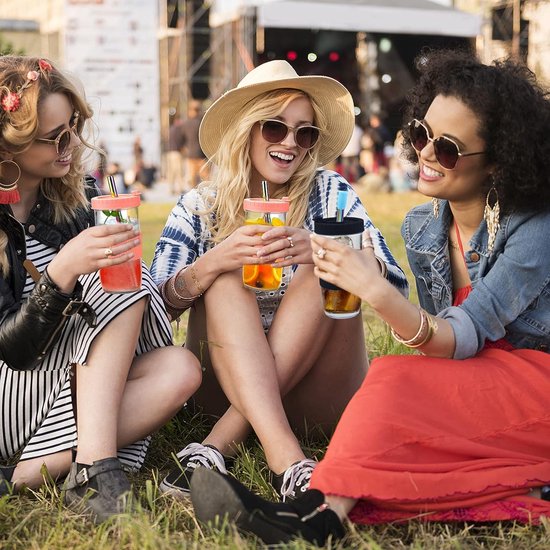 2 stuks zwarte Bubble Tea bekers met deksel en rode roos, 730 ml, drinkglas met roos, kant-en-klare Mason Jars voor milkshakes, drankjes, smoothies, bier van Theeseek — afbeelding 3