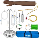 Venapunctie Arm Model, PVC IV Oefenarm, Donkere Huid Intraveneuze Oefenarm Kit, met Uitgebreide IV Kit, voor Studenten en Stagiaires om de Professionele IV-vaardigheden te Oefenen en Krijgen