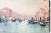 Schilderijkoning - Canvas Schilderij Stad Venetië - 120 x 80 cm