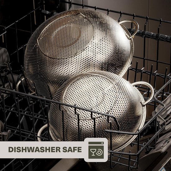 Noodle Dividers, Stainless Steel Pasta Strainer, Spider Food Filter, Wooden Handle for Rinsing Pasta, Pasta, Fruit