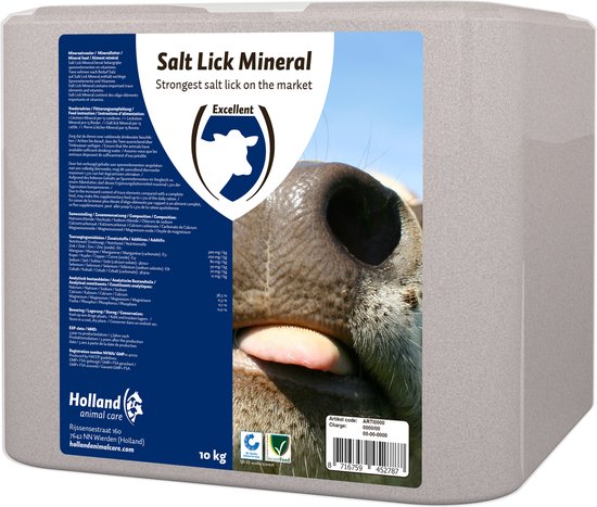 Foto: Excellent salt lick mineral 10 kg zout liksteen natuurlijke mineralen geschikt voor rundvee