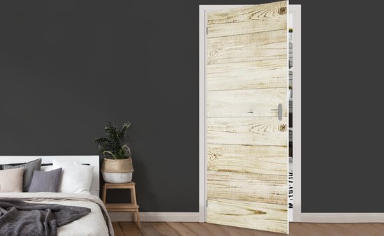 Sticker de porte Vintage - Bois - Planche - Sol - 80x205 cm - Poster de porte