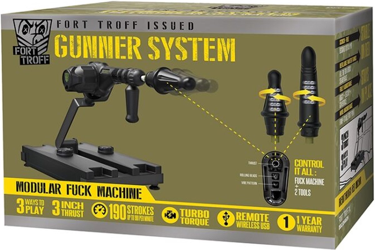 Doc Johnson 1100-00-BX - Gunner System - 3-in-1 Modular Fuck Machine