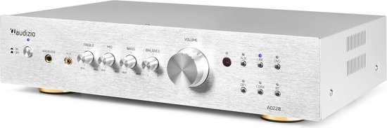 Stereo versterker - Audizio AD220A - hifi versterker met Bluetooth - Subwoofer aansluiting - Zilver — afbeelding 5