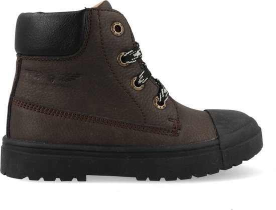 Veterboots | Jongens | Dark Brown | Leer | Shoesme | Maat 22