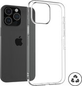 Accezz Hoesje Geschikt voor iPhone 15 Pro Max Hoesje Siliconen - Accezz 100% recycled Clear Backcover - Transparant