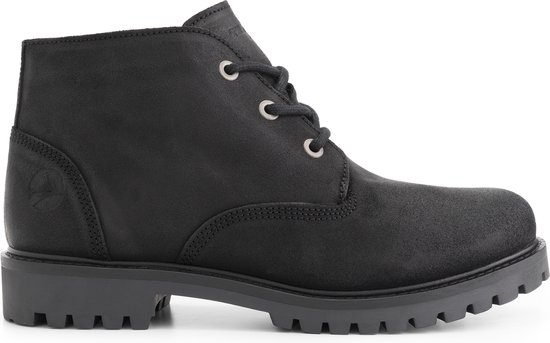 Travelin' Thorning Heren Suede leren Halfhoge veterschoenen - Zwart leer - Maat 41