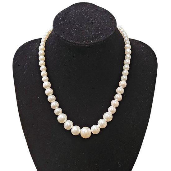 Fako Bijoux® - Collier de perles - Medium - Nacre - Acryl - Wit