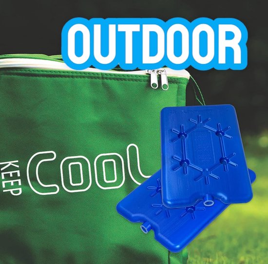 Koelelement koelpad koelelement koelverpakking voor koeltas koelbox koeldraagtas, koelelementen plat design, kleur blauw, elk 200 ml van KOEL — afbeelding 3