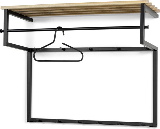 Spinder Design RIZZOLI XL (100 cm) Wandkapstok - Zwart / Eiken