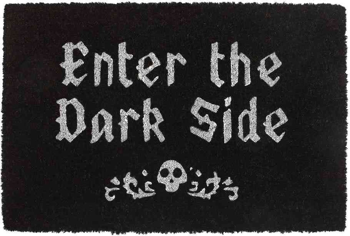 Something Different - Black Enter The Dark Side Coir Deurmat - Zwart