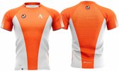 T-shirt Arawaza | dry-fit | oranje-wit (Maat: L)