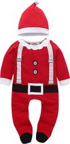 Baby kerstpakje - Romper kerstman - Baby kleding - Leuke verkleding voor uw kind/kleinkind/neefje/nichtje - Maat 70 - Baby van 9 tot 12 maanden