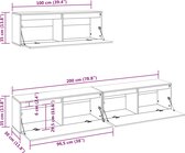 vidaXL - Tv-meubelen - 3 - st - massief - grenenhout - honingbruin