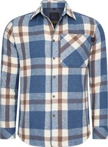 Mario Russo Overshirt - Overhemd Heren - Vest - 100% Katoen - XXL - Blauw
