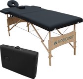 Mobiclinic CM-01 Light - Inklapbare massagetafel - 186x60 cm - Massagebed - Mobiele Massagetafel - Hoofdsteun - In hoogte verstelbaar - Massage - Draagbaar - Hout - Tot 250kg - Zwart