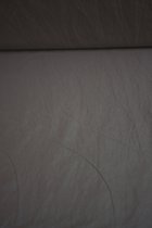 Viscosepolyester donkerbruin met nepleer effect 1 meter - modestoffen voor naaien - stoffen