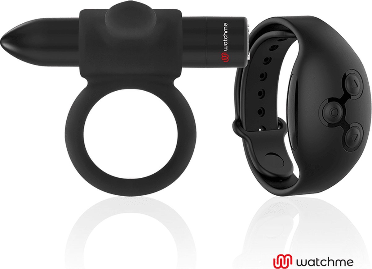 BLACK and SILVER | Black and Silver Cameron Remote Control Cockring Watchme