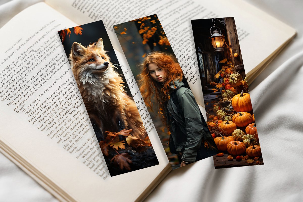 Autumn boekenleggers - Set van 3 - Dubbelzijdig gedrukt